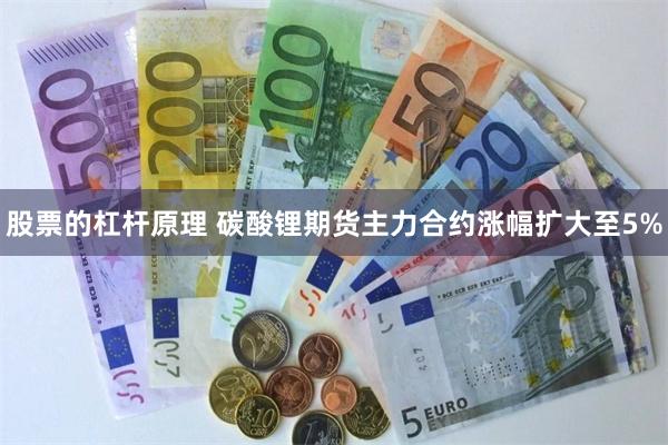 股票的杠杆原理 碳酸锂期货主力合约涨幅扩大至5%