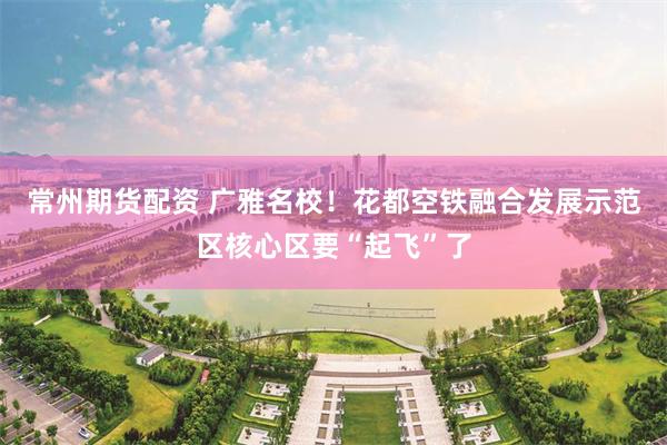 常州期货配资 广雅名校！花都空铁融合发展示范区核心区要“起飞”了