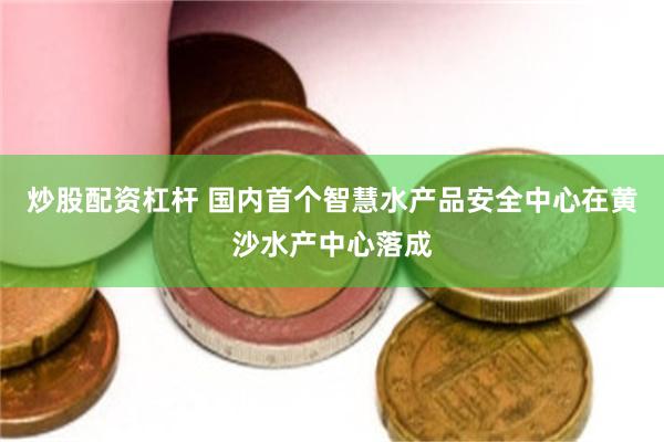 炒股配资杠杆 国内首个智慧水产品安全中心在黄沙水产中心落成